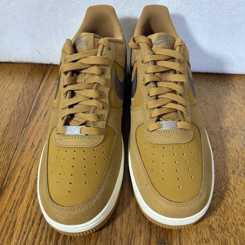 Nike Mens Size 11.5 Air Force 1 Low '07 LV8 Wheat Brown Sneaker Shoes